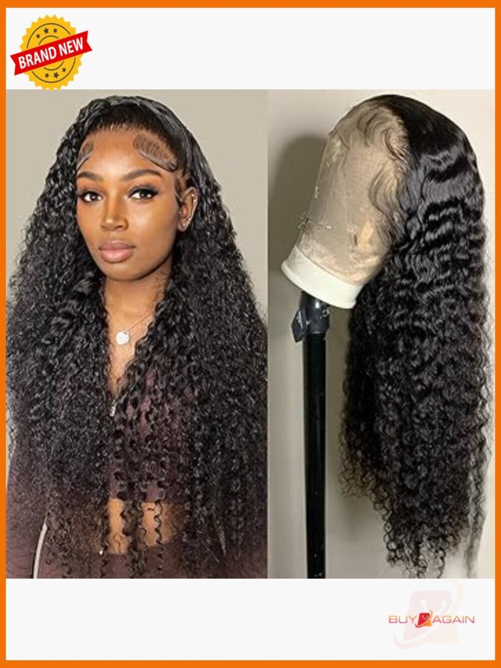 Deep Wave 13x4 HD Lace Front Wig Human Hair 180% Density Glueless